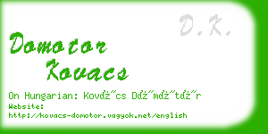 domotor kovacs business card